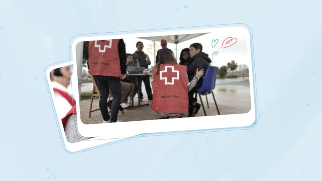 motion design illustration red cross