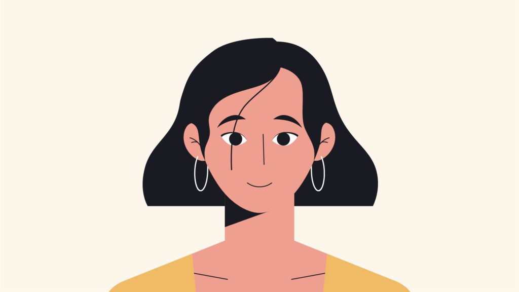 illustration character design woman portrait
