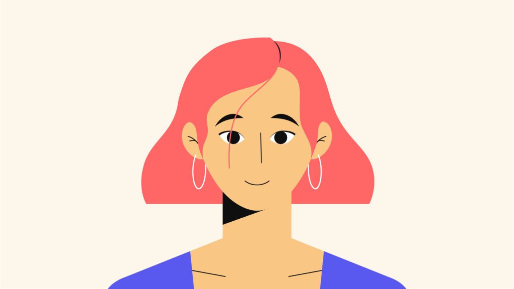 illustration character design woman portrait