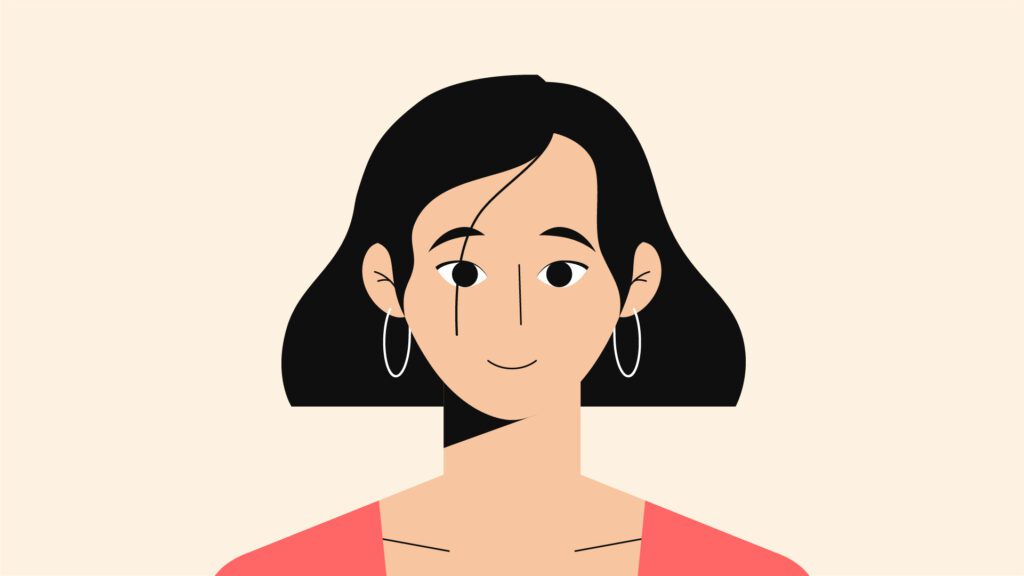 illustration character design woman portrait