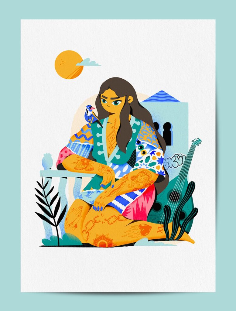 ilustración princesa Zorahayda Granada Alhambra