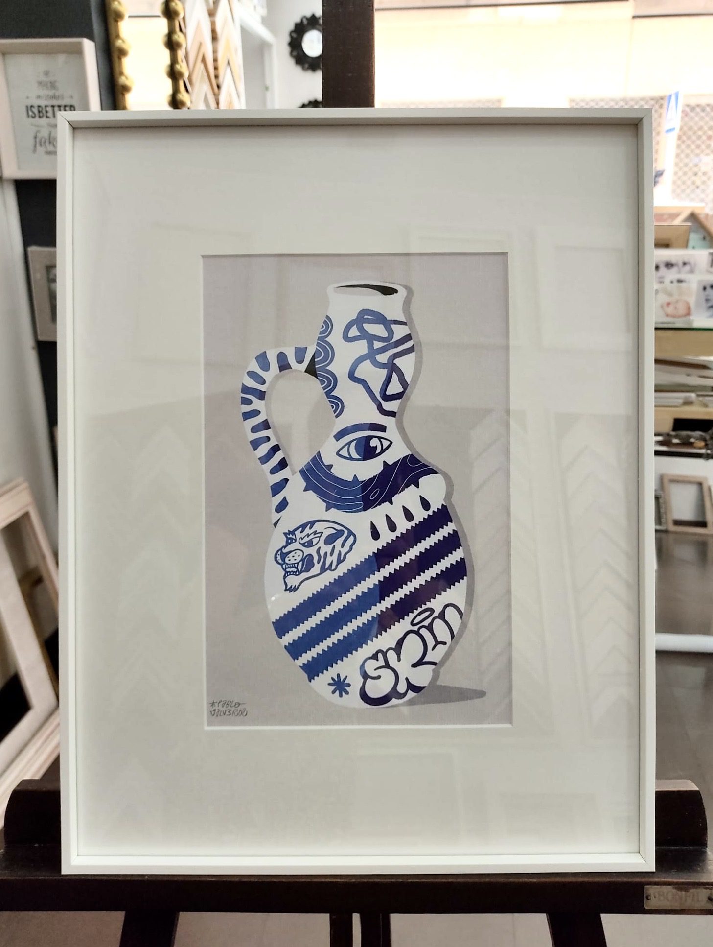 jarrón fajalauza ilustración