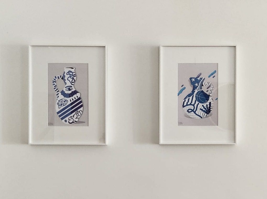 jarrón fajalauza ilustraciones