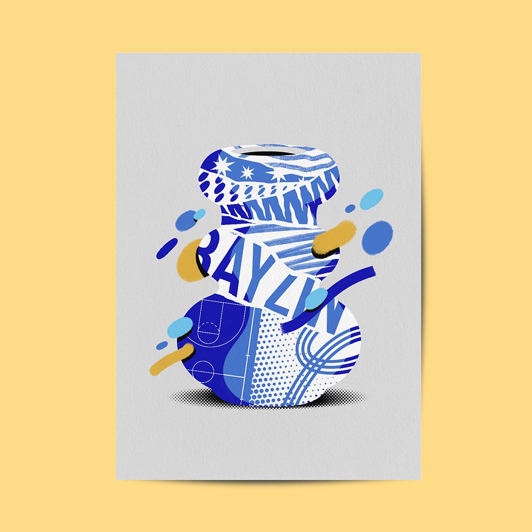 jarrón fajalauza ilustración albayzin