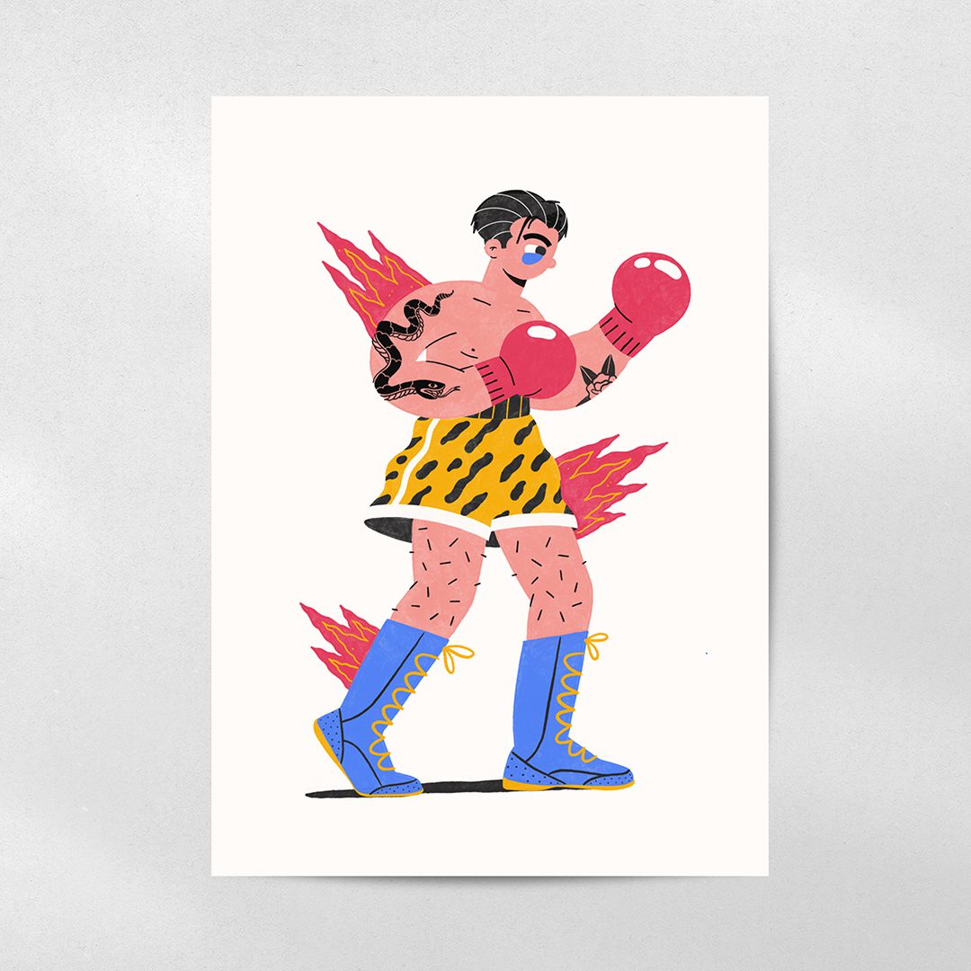 Lorca wrestler illustration